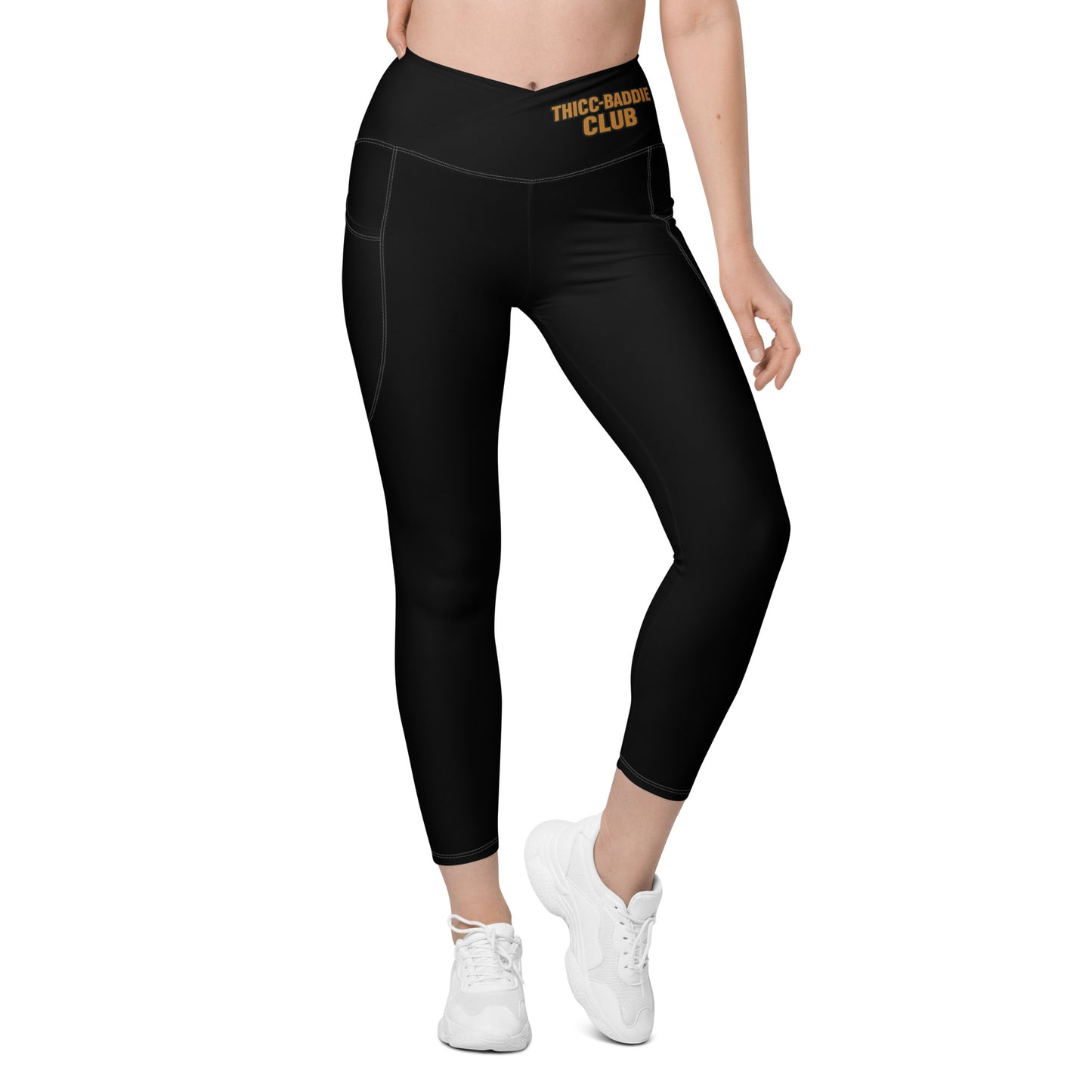 THICC-BADDIE CLUB V-TOP Leggings with side design