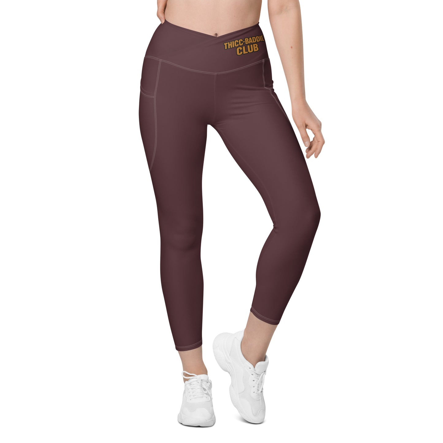 THICC-BADDIE CLUB V-TOP Leggings with side design