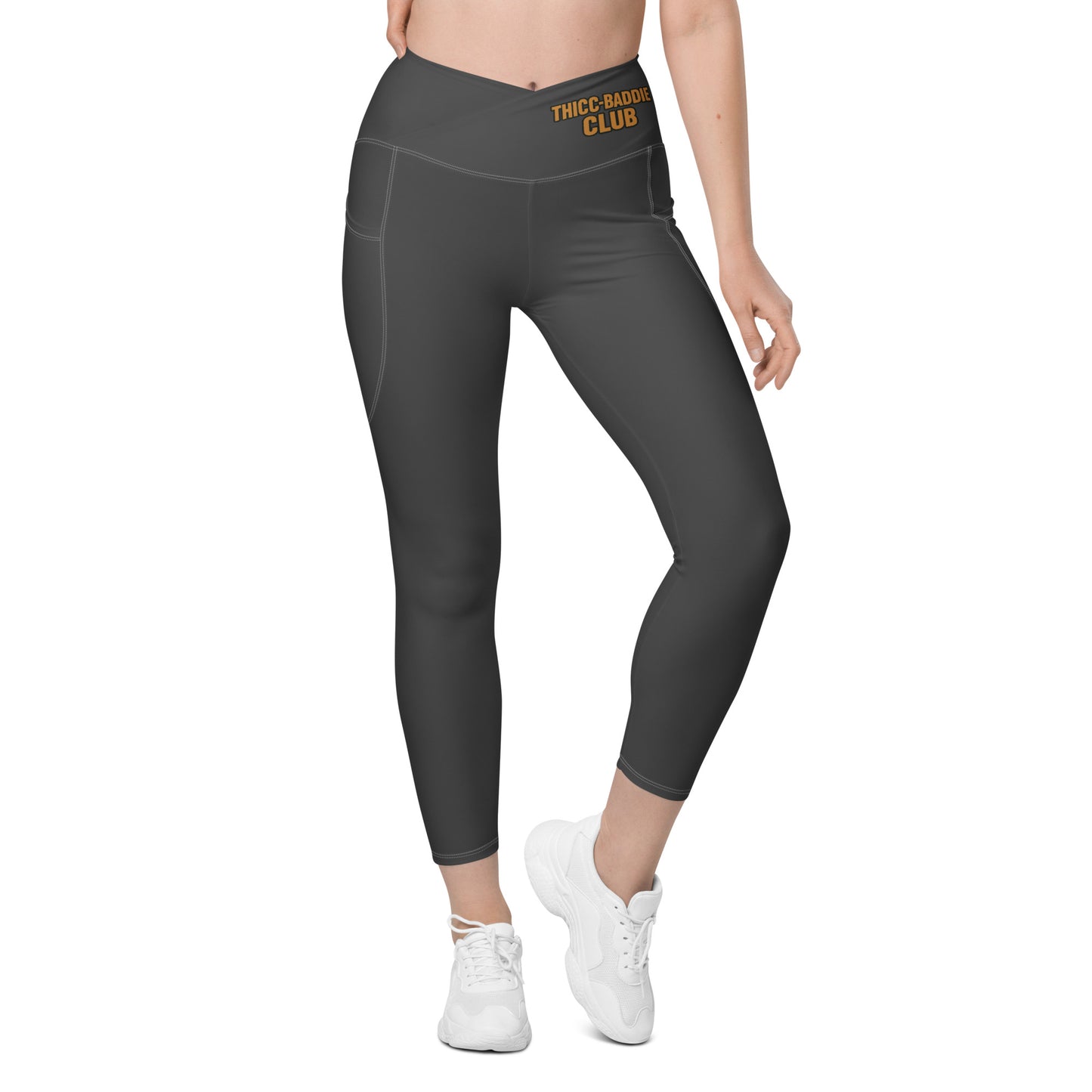 THICC-BADDIE CLUB V-TOP Leggings with side design