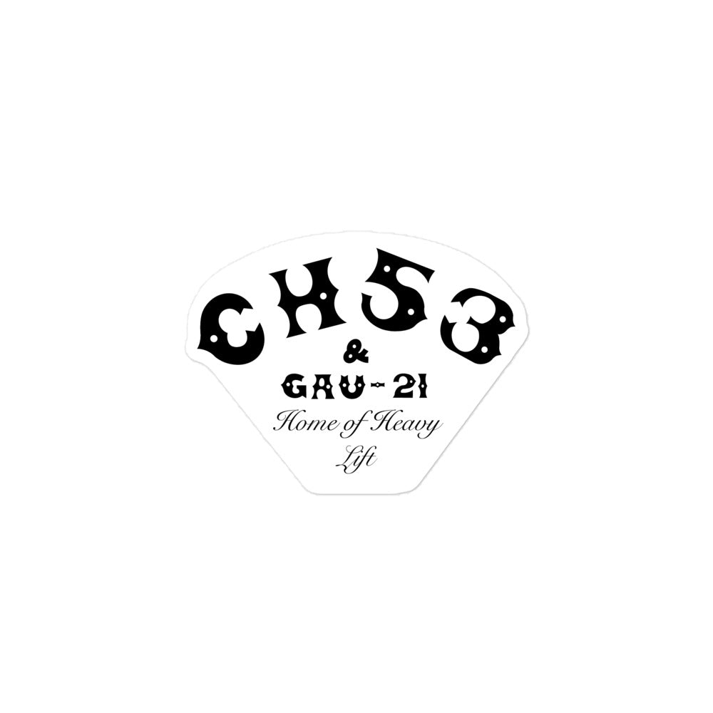 CH53 & GAU-21 "Home of Heavy Lift" Sticker