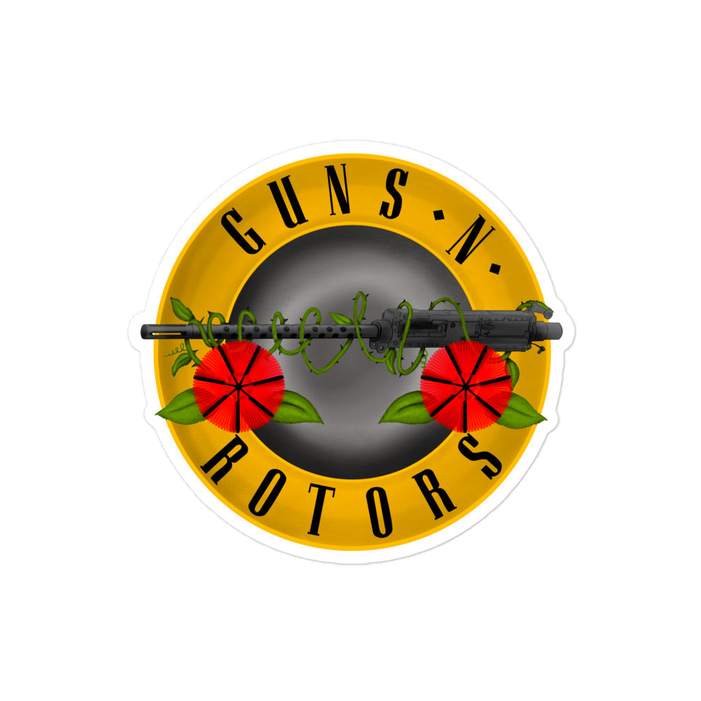 Guns N' Rotors Sticker