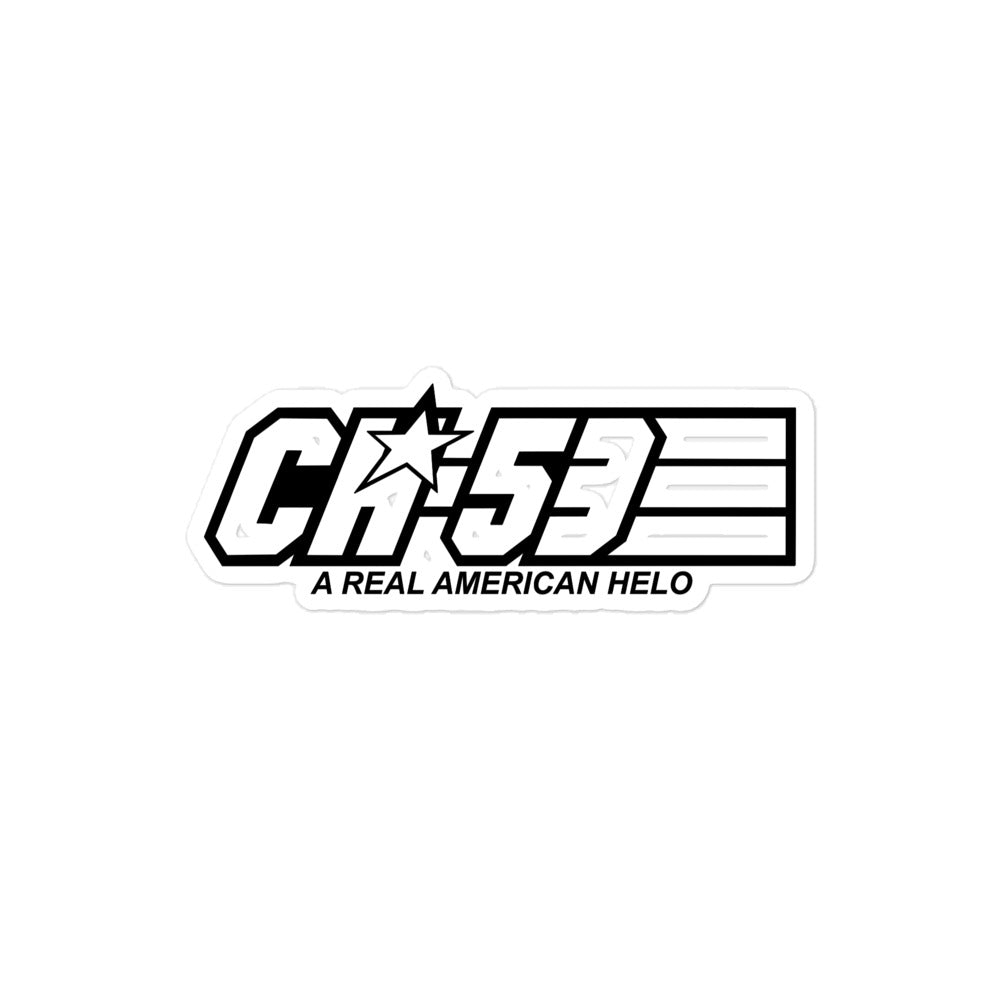 CH-53 "A Real American Helo" Sticker