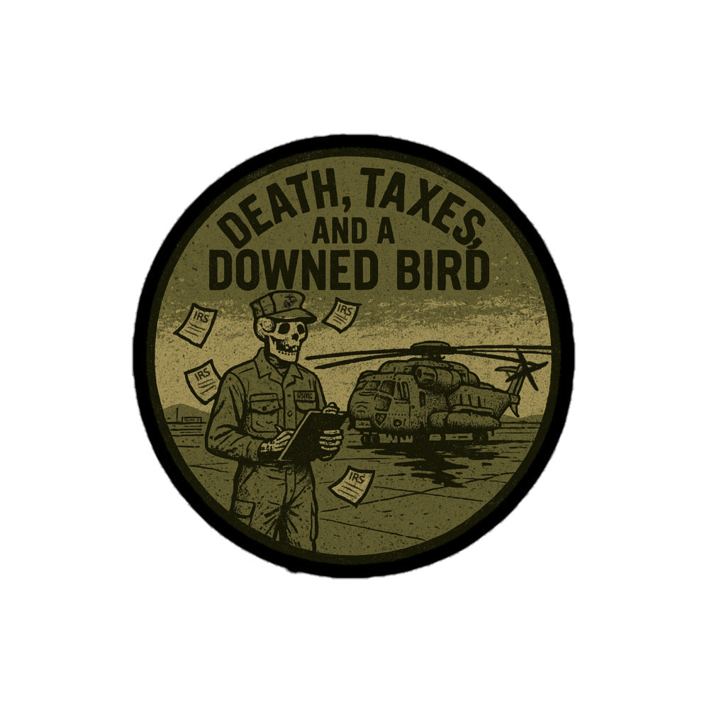 THICC-BOI CLUB Death, Taxes, and a Downed Bird Sticker