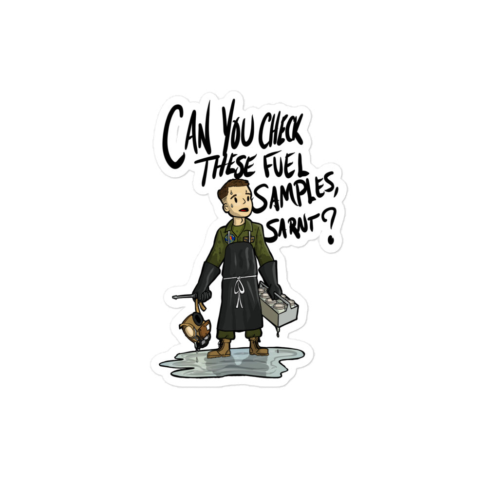 Fuel Samples Sticker