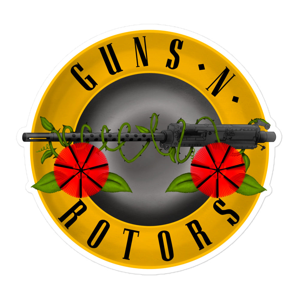 Guns N' Rotors Sticker