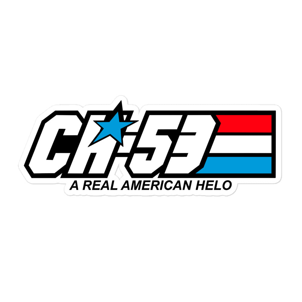 CH-53 "A Real American Helo" Sticker