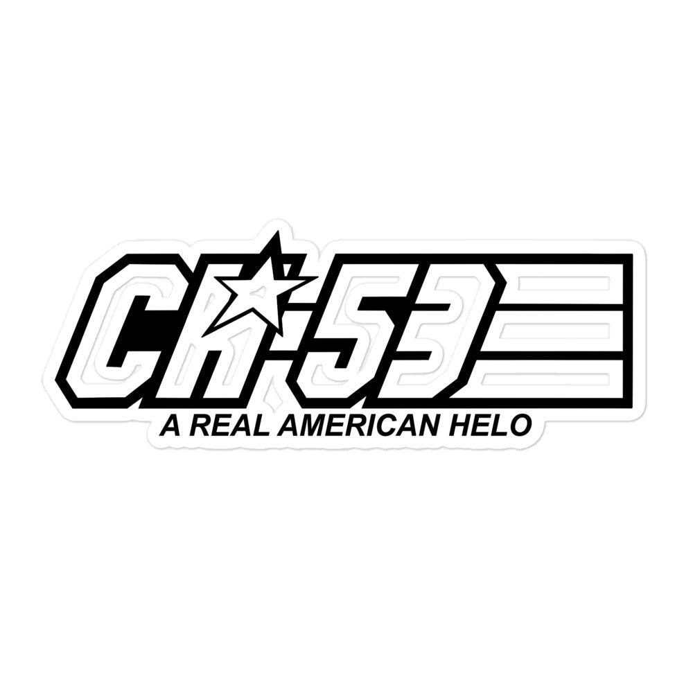CH-53 "A Real American Helo" Sticker