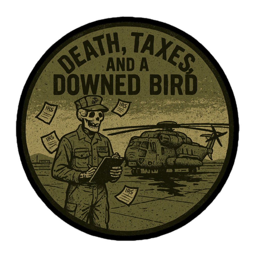 THICC-BOI CLUB Death, Taxes, and a Downed Bird Sticker