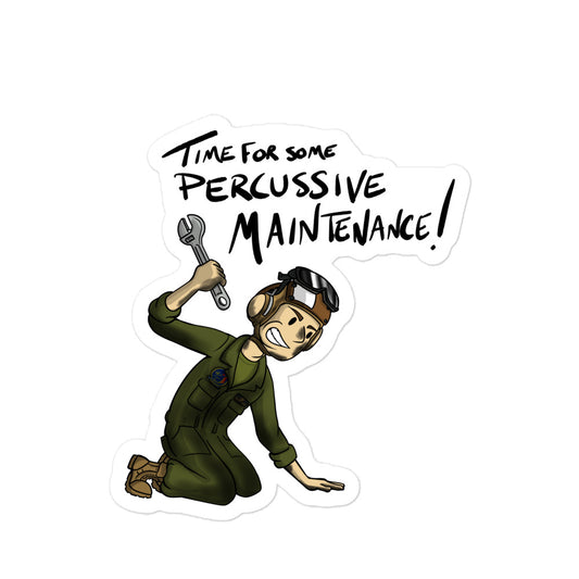 Percussive Maintenance Sticker