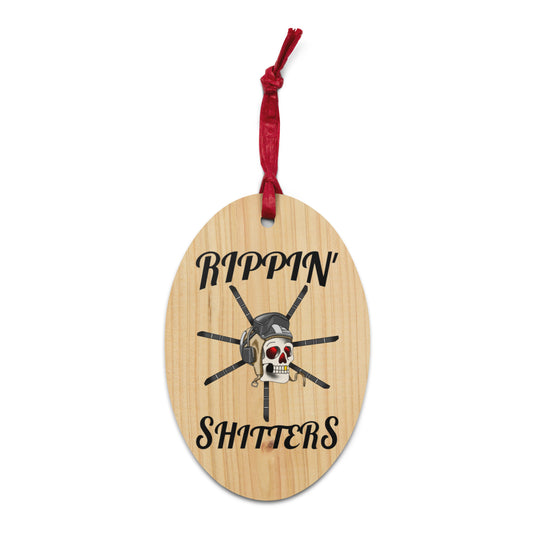Merry Rip-mas! Wooden ornament