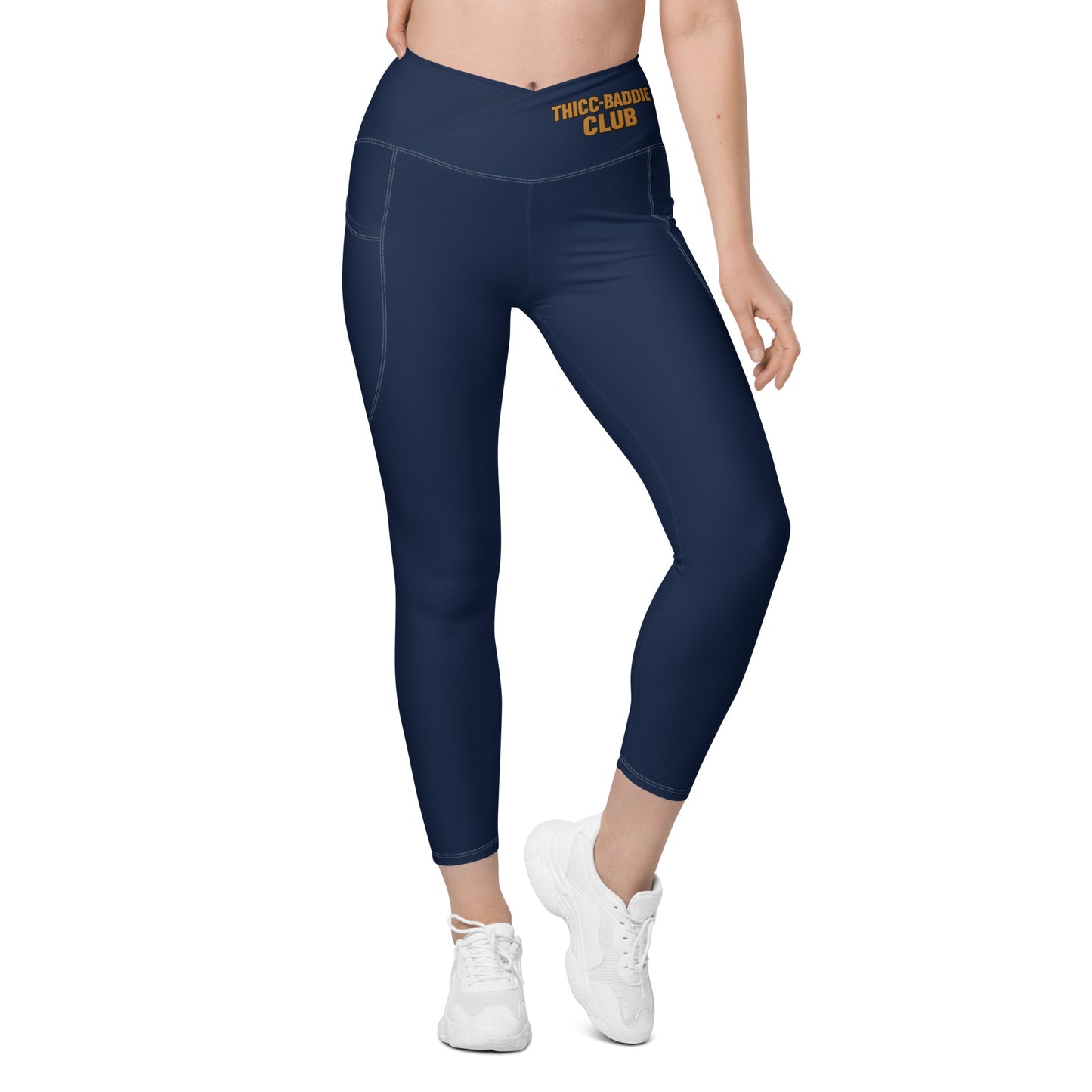 THICC-BADDIE CLUB V-TOP Leggings with side design