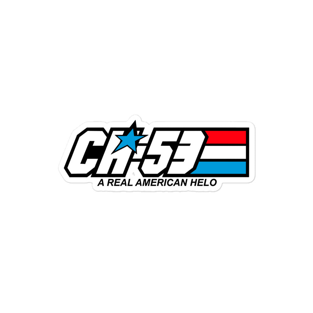 CH-53 "A Real American Helo" Sticker