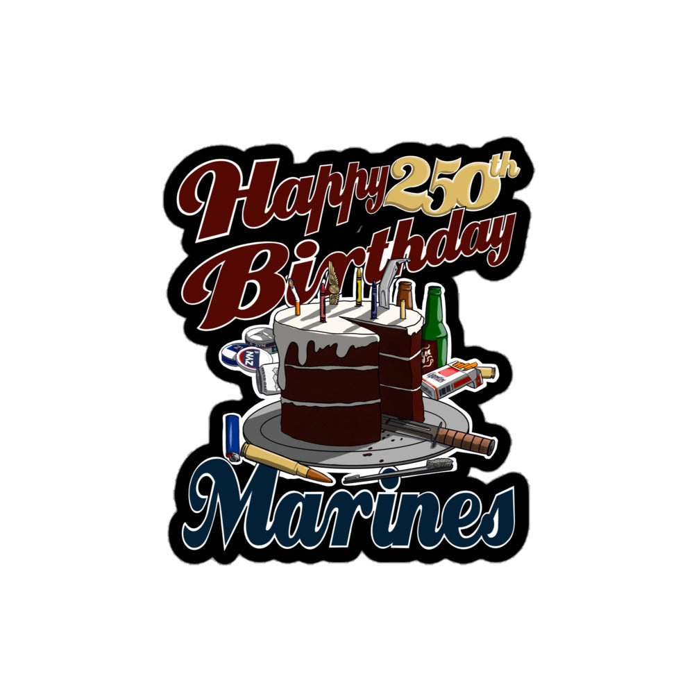 Happy 250th Birthday Marines Sticker