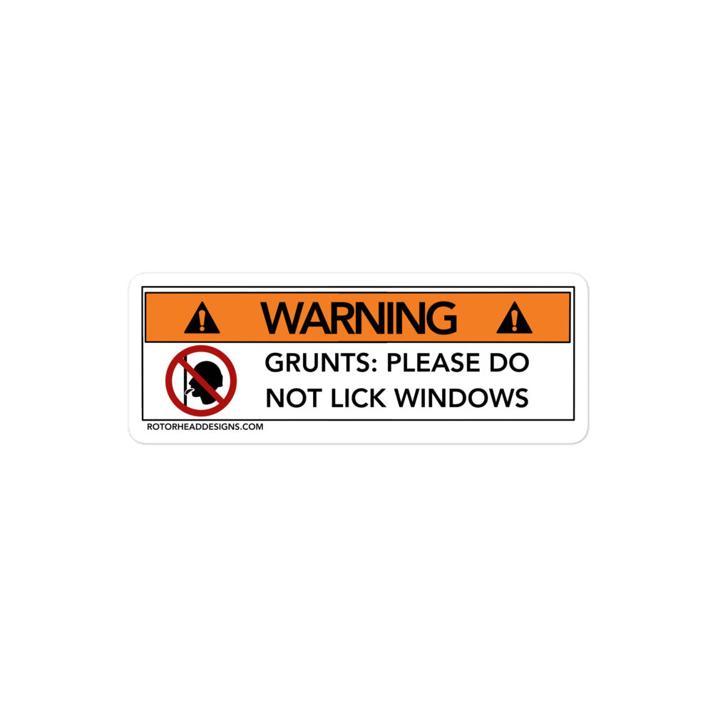 RHD Do Not Lick Sticker