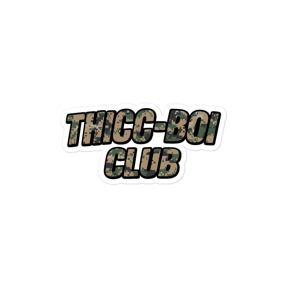 THICC-BOI CLUB Logo sticker