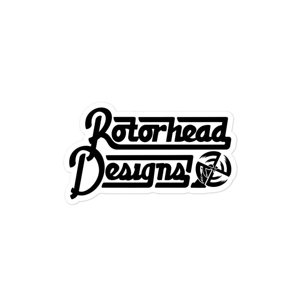 RotorHead Designs Script Logo Sticker