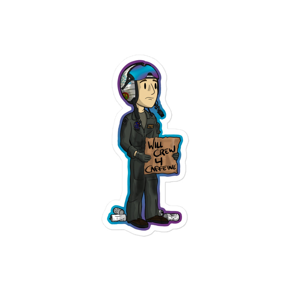 Will Crew 4 Caffeine Sticker