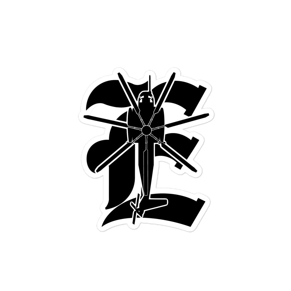 E Silhouette Sticker