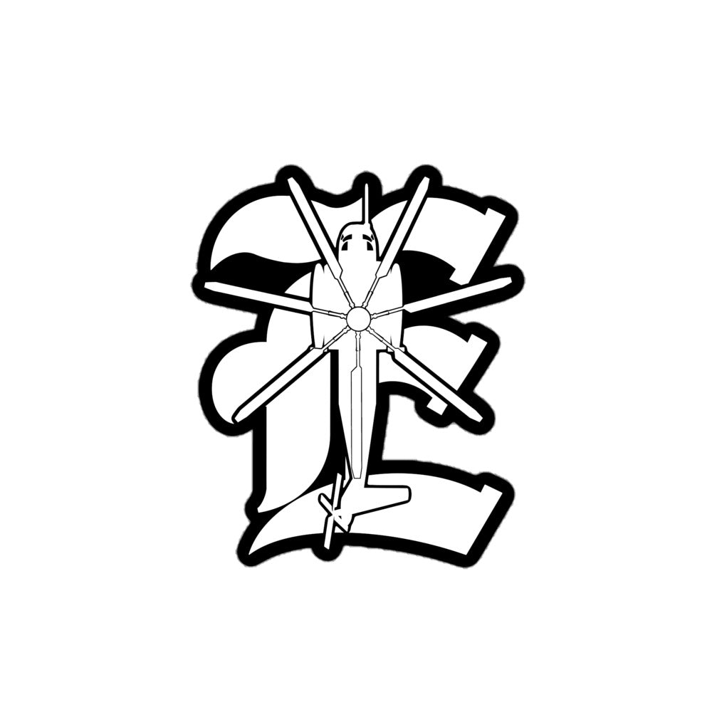 E Silhouette Sticker