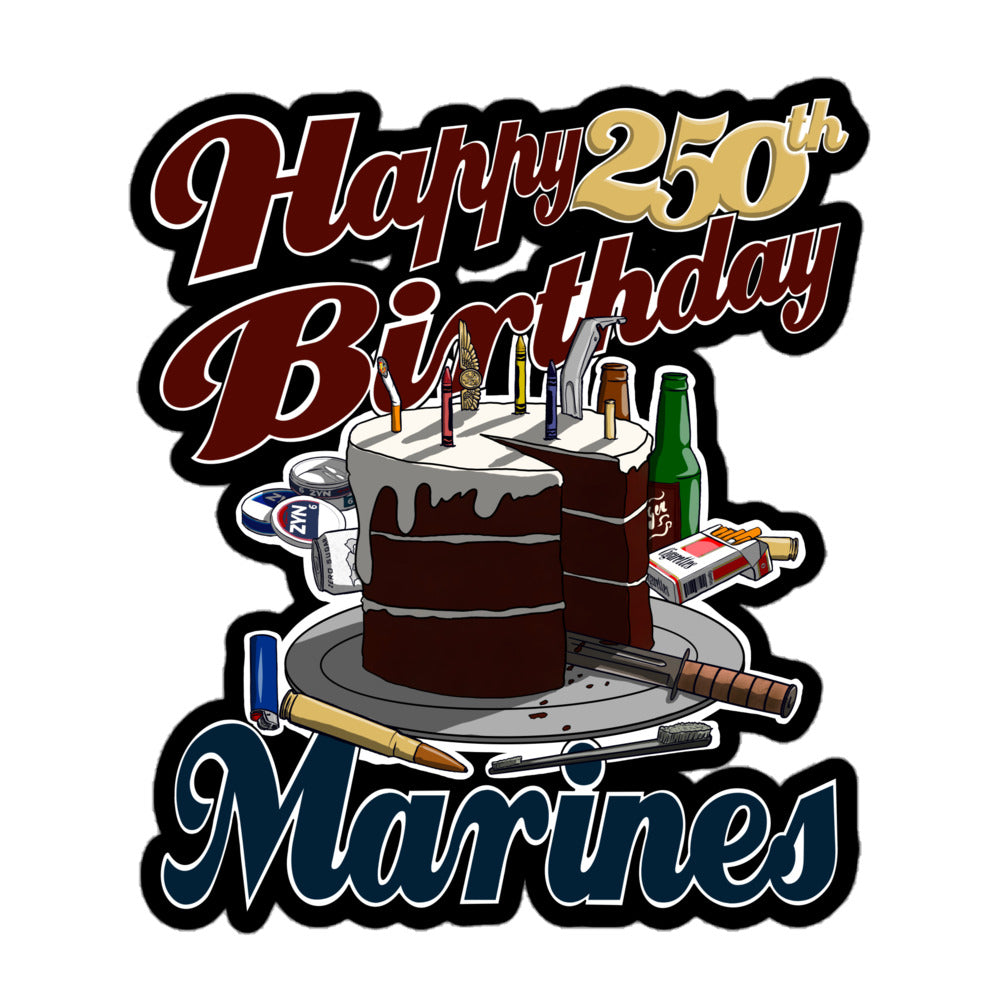 Happy 250th Birthday Marines Sticker