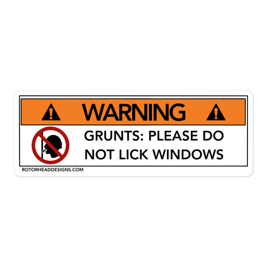 RHD Do Not Lick Sticker