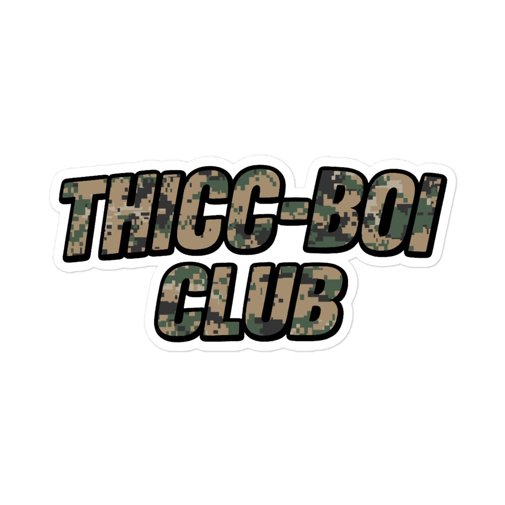 THICC-BOI CLUB Logo sticker