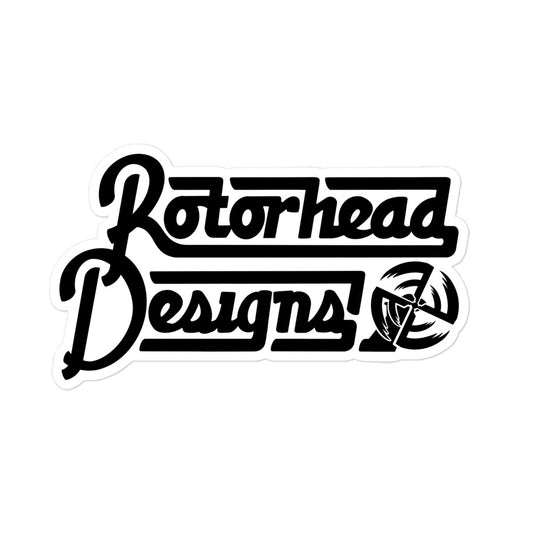 RotorHead Designs Script Logo Sticker