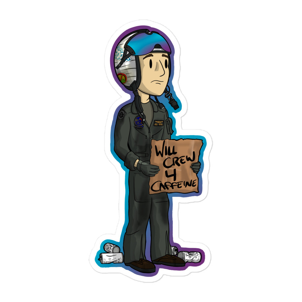 Will Crew 4 Caffeine Sticker