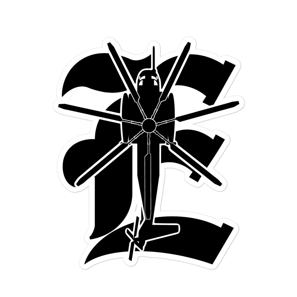 E Silhouette Sticker