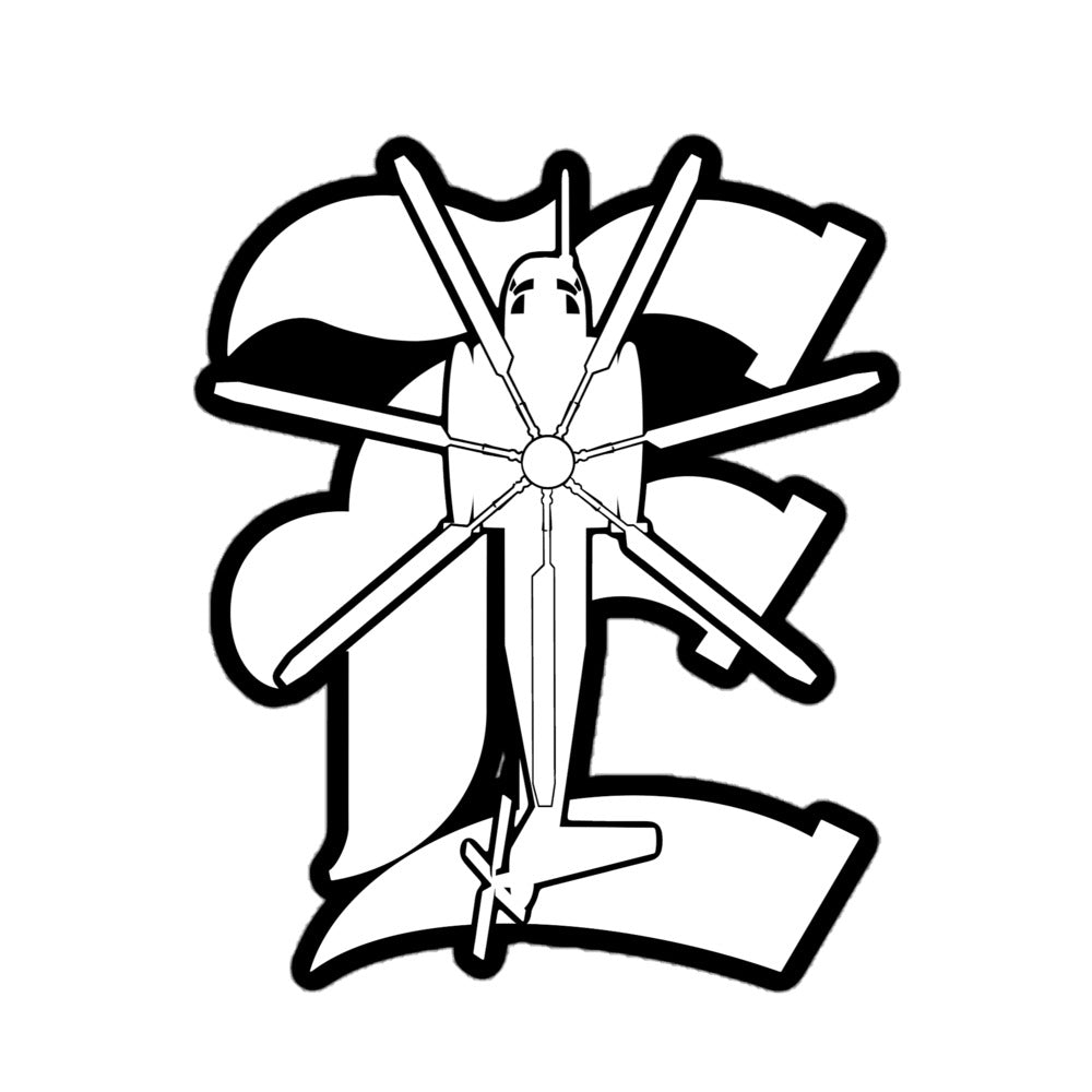 E Silhouette Sticker