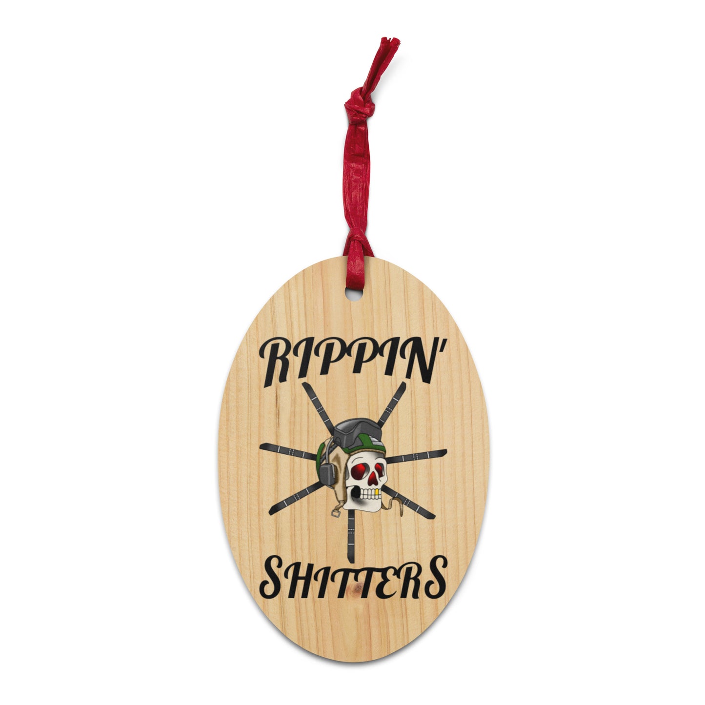 Merry Rip-mas! Wooden ornament