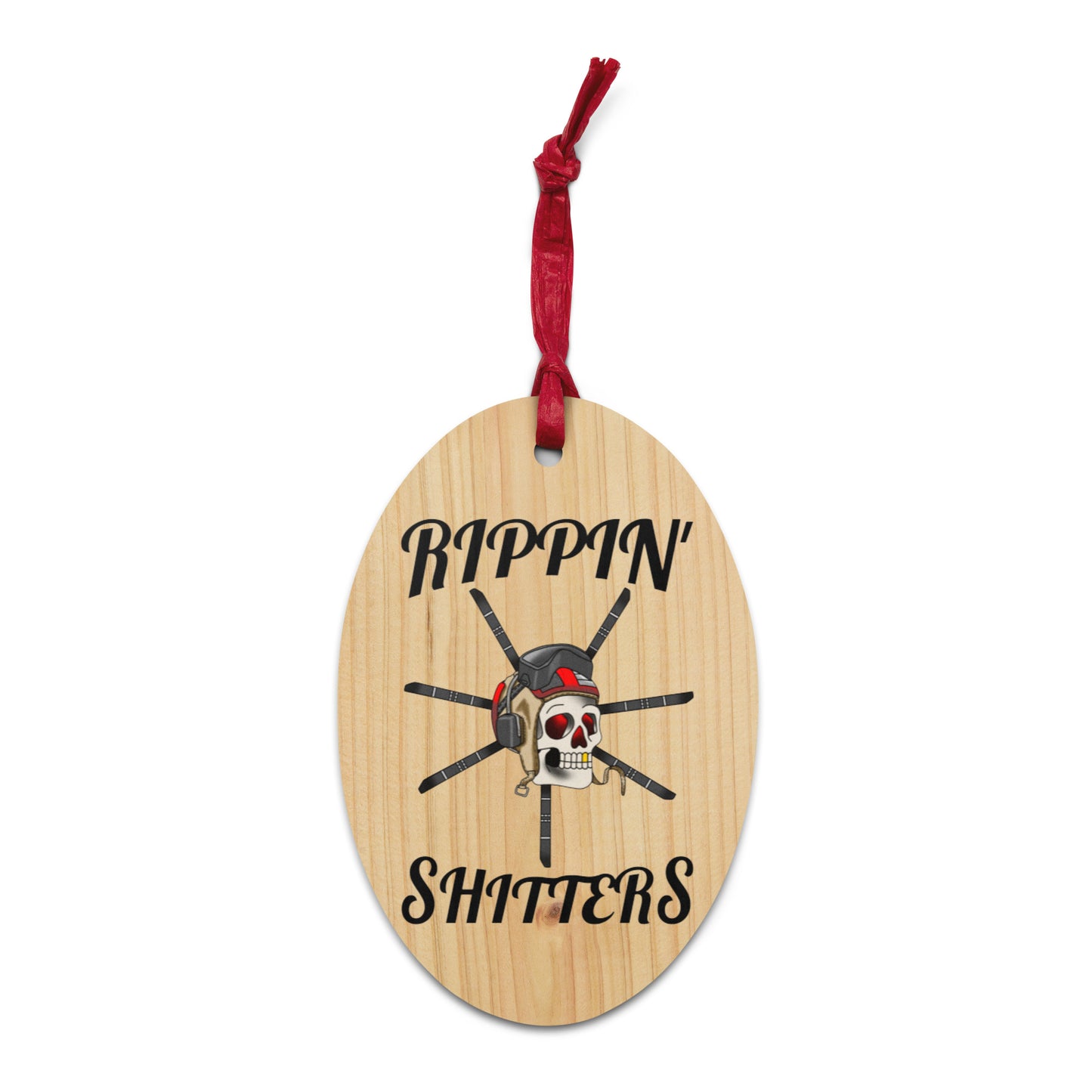 Merry Rip-mas! Wooden ornament